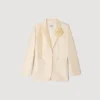 Satinjacke mit Blumenverzierung