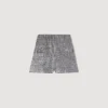 Shorts aus Tweed mit Hahnentrittmuster und Pailletten