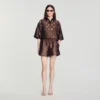 Shorts im Used-Look mit Strasssteinen