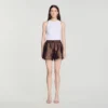 Shorts im Used-Look mit Strasssteinen