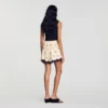 Shorts mit Blumenstickerei