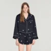 Shorts mit Perlen und Strass