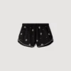 Shorts mit Perlen und Strass