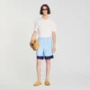 Shorts mit quadratischem Kreuzmuster