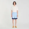 Shorts mit quadratischem Kreuzmuster