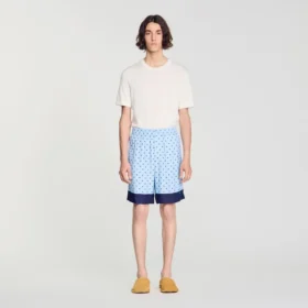 Shorts mit quadratischem Kreuzmuster