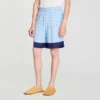 Shorts mit quadratischem Kreuzmuster