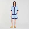 Shorts mit quadratischem Kreuzmuster