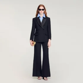 Smokingjacke mit Satin-Kragen