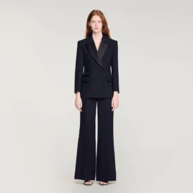 Smokingjacke mit Satin-Kragen