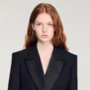 Smokingjacke mit Satin-Kragen