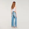Straight-Leg-Jeans mit Strassverzierung