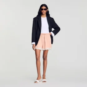 Strass-Shorts mit Spitze