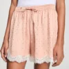 Strass-Shorts mit Spitze