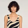 Strick-Body mit Zebra-Print