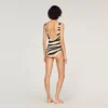 Strick-Body mit Zebra-Print