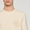 Strick-Sweatshirt mit gehäkelter Blume