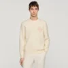 Strick-Sweatshirt mit gehäkelter Blume
