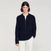 Strickjacke aus Viskose mit Reissverschluss