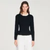 Strickjacke mit abnehmbarem Peplum-Kragen