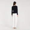 Strickjacke mit abnehmbarem Peplum-Kragen