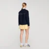 Strickjacke mit Nieten am Blazerkragen