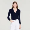 Strickjacke mit Spitzen-Einsatz