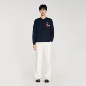Sweatshirt mit gesticktem Pferd