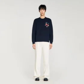 Sweatshirt mit gesticktem Pferd