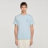 T-Shirt mit gehäkelter Baumwollblume