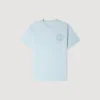 T-Shirt mit gehäkelter Baumwollblume
