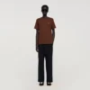 T-Shirt mit Lederlogo