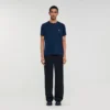 T-Shirt mit Lederlogo