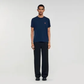 T-Shirt mit Lederlogo