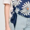 T-Shirt mit Schal-Print