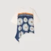 T-Shirt mit Schal-Print