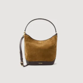 TANGOSO Beuteltasche aus Wildleder und Leder