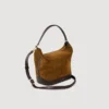 TANGOSO Beuteltasche aus Wildleder und Leder