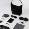TANGOSO Beuteltasche aus Wildleder und Leder