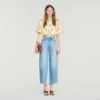 Top mit Paisley-Print und abnehmbarer Krawatte