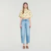 Top mit Paisley-Print und abnehmbarer Krawatte