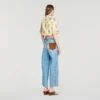 Top mit Paisley-Print und abnehmbarer Krawatte