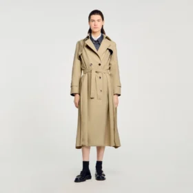 Trenchcoat mit Gürtel und Zweireiher-Schliessung