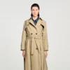 Trenchcoat mit Gürtel und Zweireiher-Schliessung