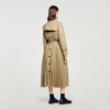 Trenchcoat mit Gürtel und Zweireiher-Schliessung
