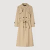 Trenchcoat mit Gürtel und Zweireiher-Schliessung
