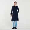 Trenchcoat mit plissiertem Einsatz