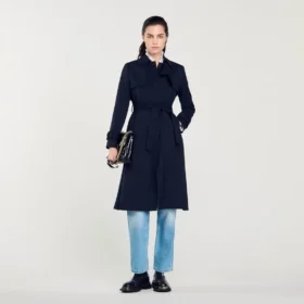 Trenchcoat mit plissiertem Einsatz