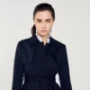 Trenchcoat mit plissiertem Einsatz