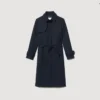 Trenchcoat mit plissiertem Einsatz